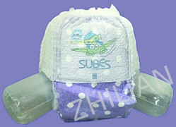 3pcs টাইপ বেবি পুল আপ ডায়াপার মেশিন 350 থেকে 500 পিসি/মিনিট